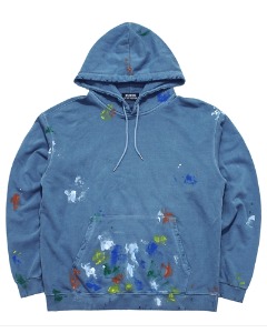 damage painting hoodie (blue)