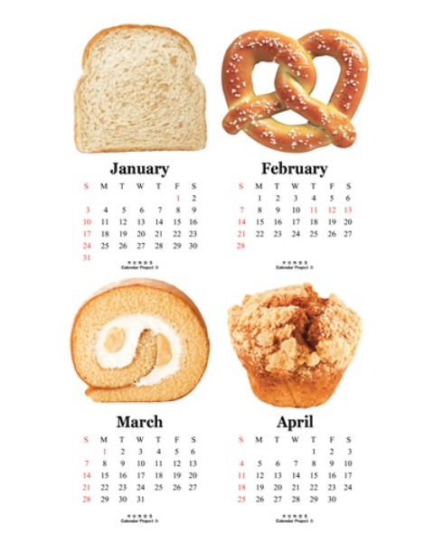 2021 bread canvas mini calendar