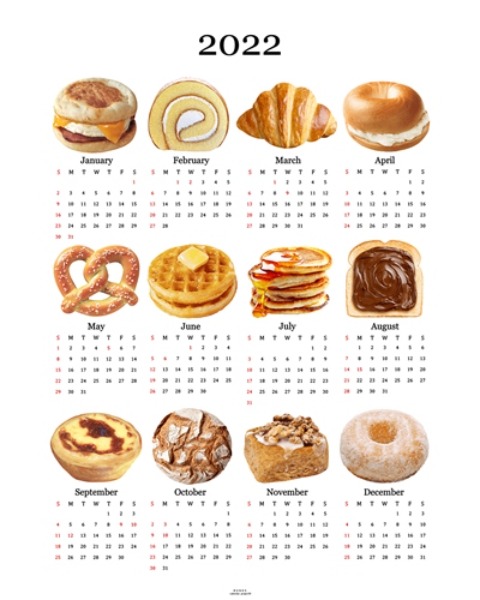 2022 bread canvas calendar (2size)
