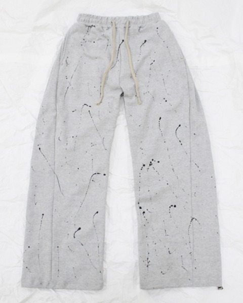 painting side tuck string sweat pants