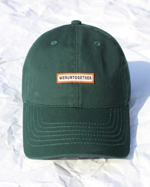 slogan cap (dark green)