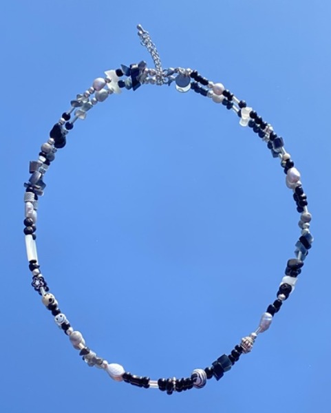 black gemstone necklace
