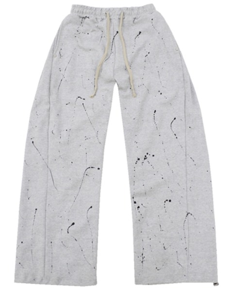 painting side tuck string sweat pants