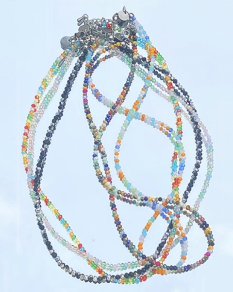 crystal beads necklace (5color)