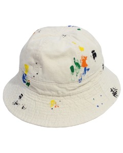 damage painting bucket hat (ivory)