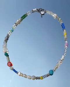 multi beads necklace 02