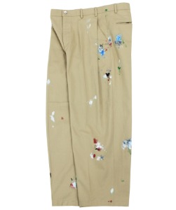 painting pintuck wide chino pants (beige)